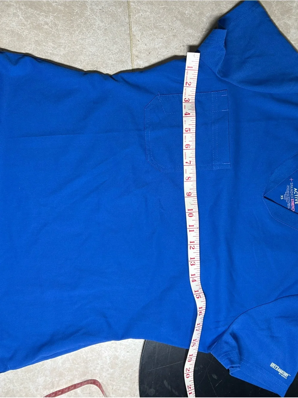 GREY ‘S ANATOMY TOP Size XSRoyal Blue Medical Scrub Set - Top & Drawstring Pants